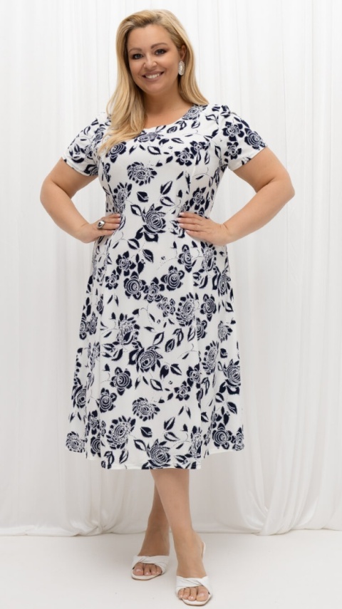 Sukienka rozkloszowana Olza - Polska produkcja. Uniwersalna. Na co dzień i na każdą okazję.